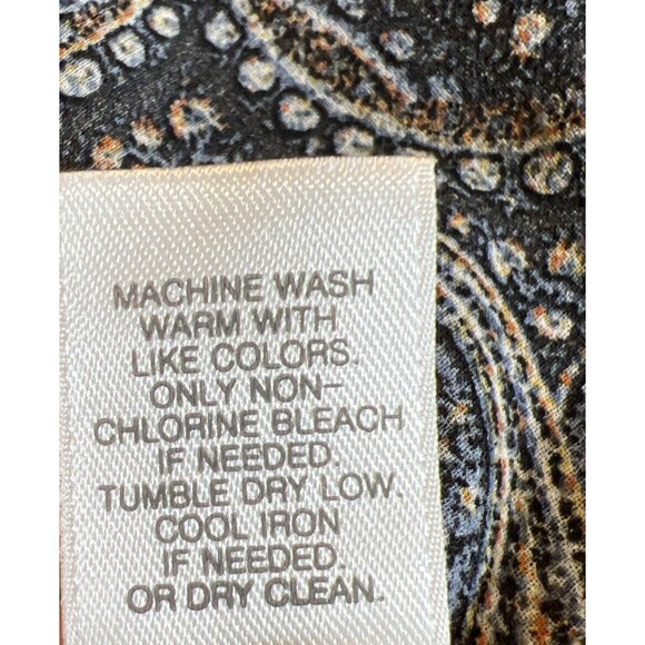 J. Jill Blouse Women's Size Small Paisley Tunic Mandala Long Sleeve Blouse - Picture 8 of 13